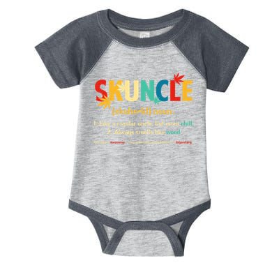 Weed Lover Fun Uncle Weed Smoker Skuncle Marijuana Cannabis Infant Baby Jersey Bodysuit