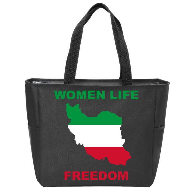 Women Life Freedom Iranian Mahsa Amini Zip Tote Bag
