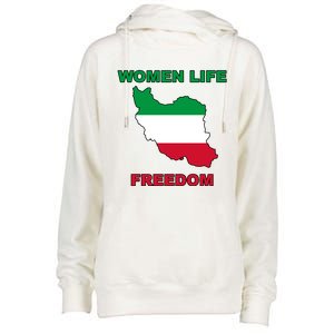 Women Life Freedom Iranian Mahsa Amini Womens Funnel Neck Pullover Hood