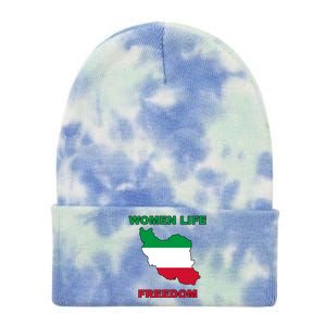 Women Life Freedom Iranian Mahsa Amini Tie Dye 12in Knit Beanie