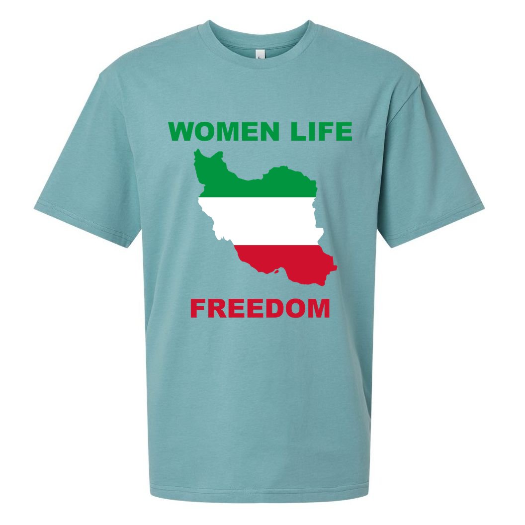 Women Life Freedom Iranian Mahsa Amini Sueded Cloud Jersey T-Shirt