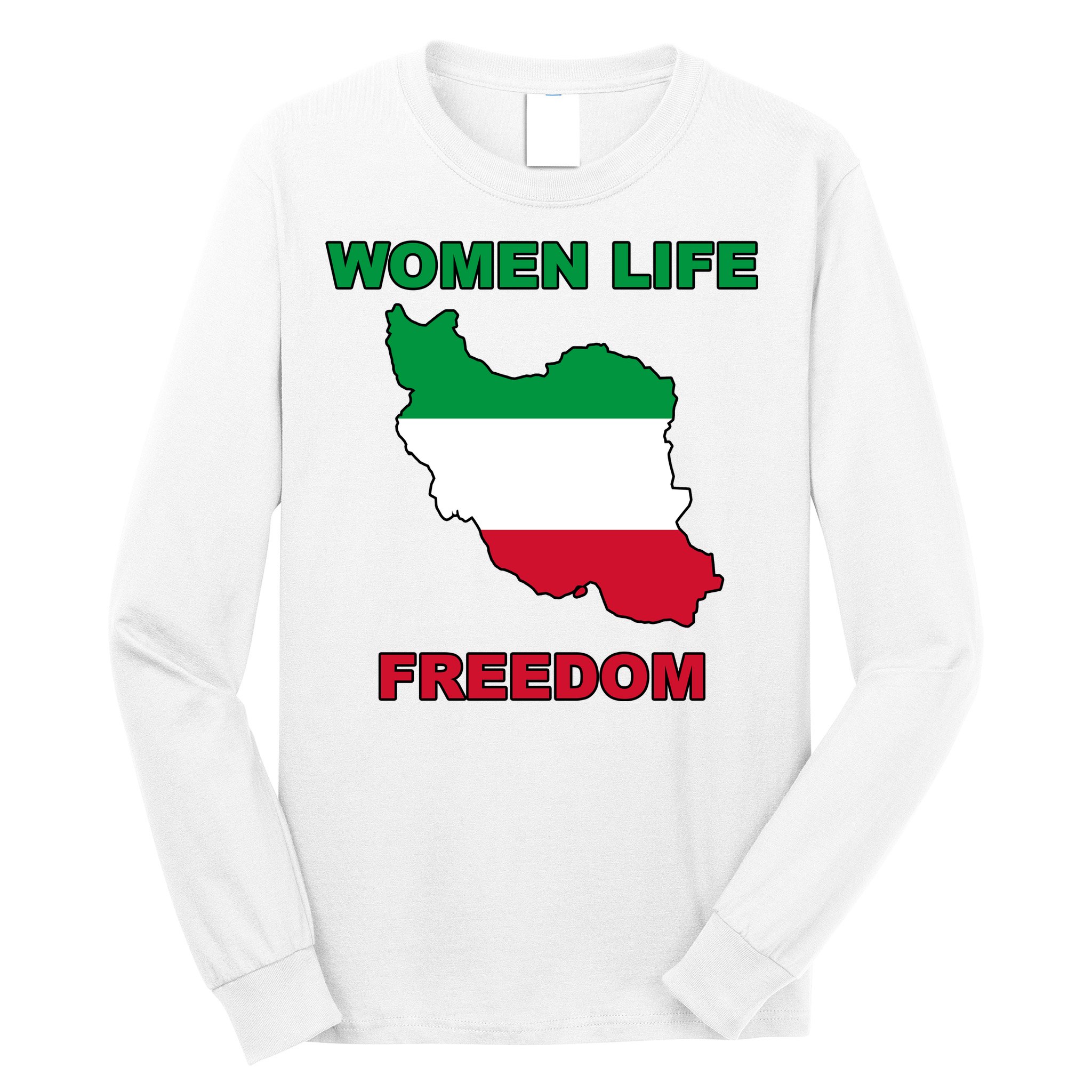 Women Life Freedom Iranian Mahsa Amini Long Sleeve Shirt