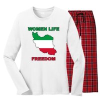 Women Life Freedom Iranian Mahsa Amini Women's Long Sleeve Flannel Pajama Set 