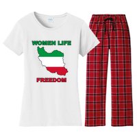 Women Life Freedom Iranian Mahsa Amini Women's Flannel Pajama Set