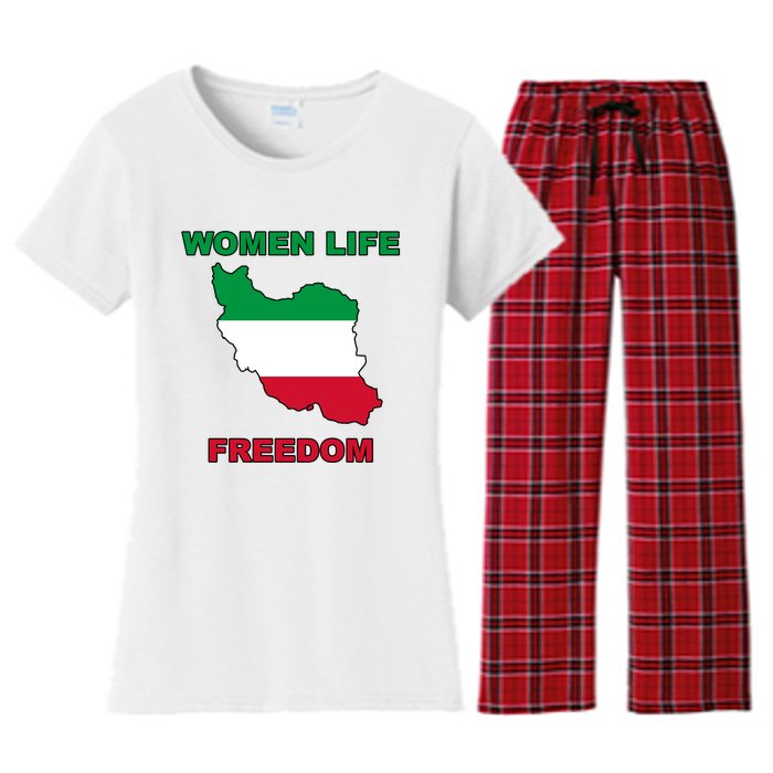 Women Life Freedom Iranian Mahsa Amini Women's Flannel Pajama Set