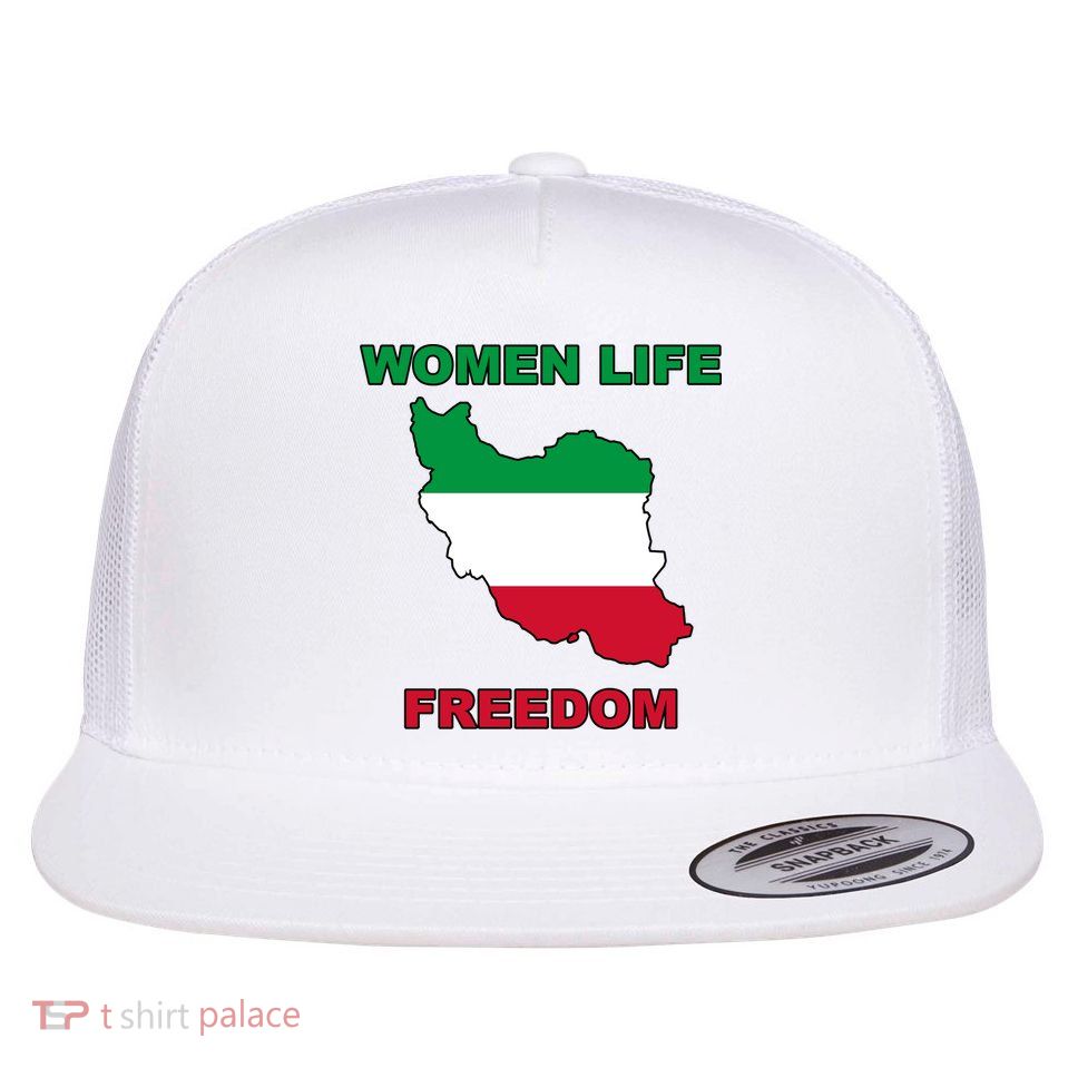 Women Life Freedom Iranian Mahsa Amini Flat Bill Trucker Hat
