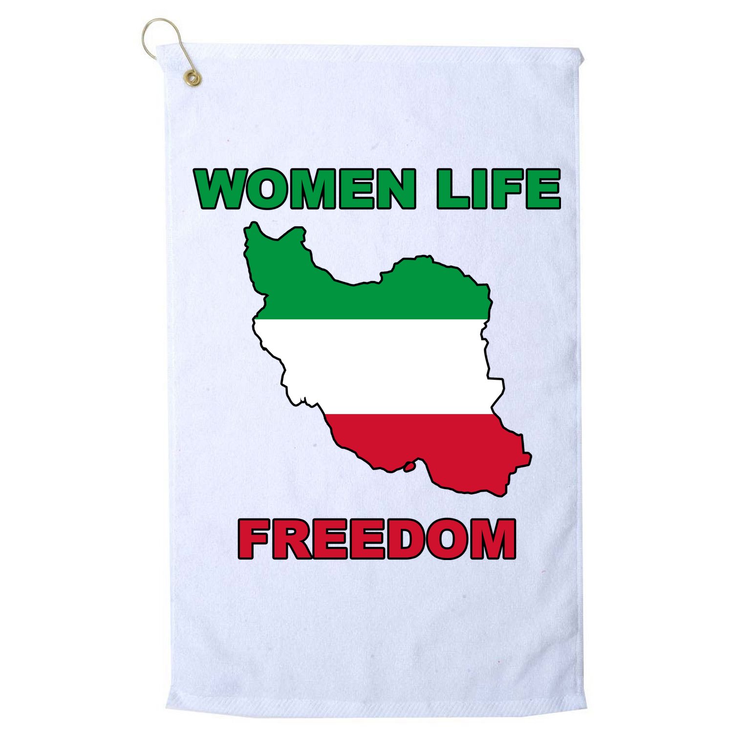Women Life Freedom Iranian Mahsa Amini Golf Towel