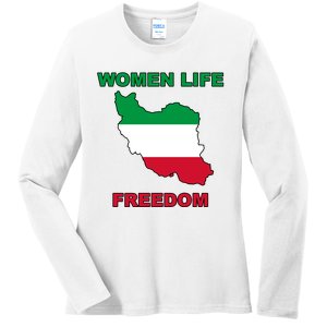 Women Life Freedom Iranian Mahsa Amini Ladies Long Sleeve Shirt