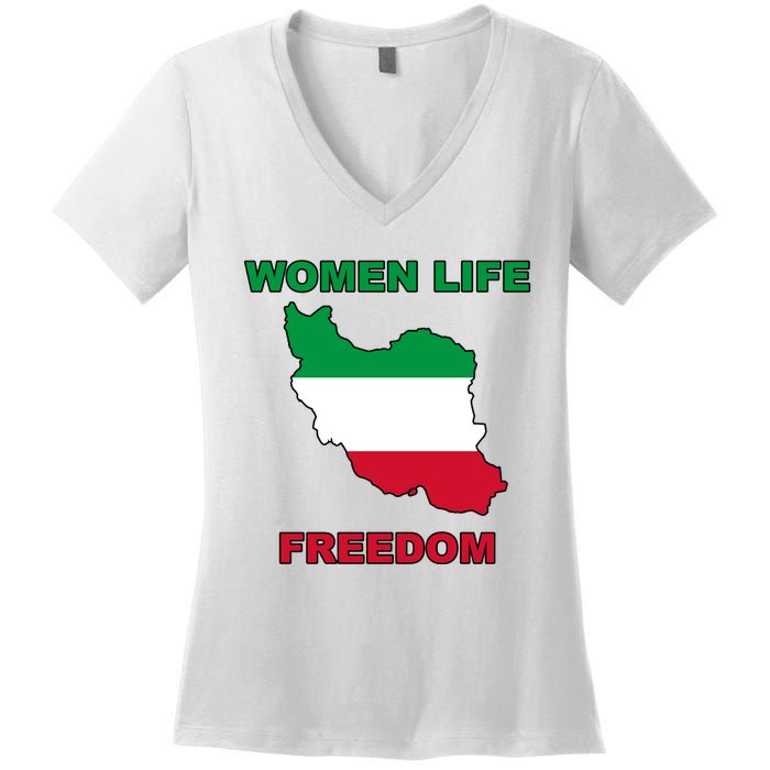 Women Life Freedom Iranian Mahsa Amini Women's V-Neck T-Shirt