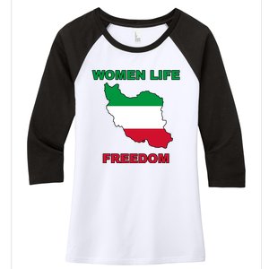 Women Life Freedom Iranian Mahsa Amini Women's Tri-Blend 3/4-Sleeve Raglan Shirt