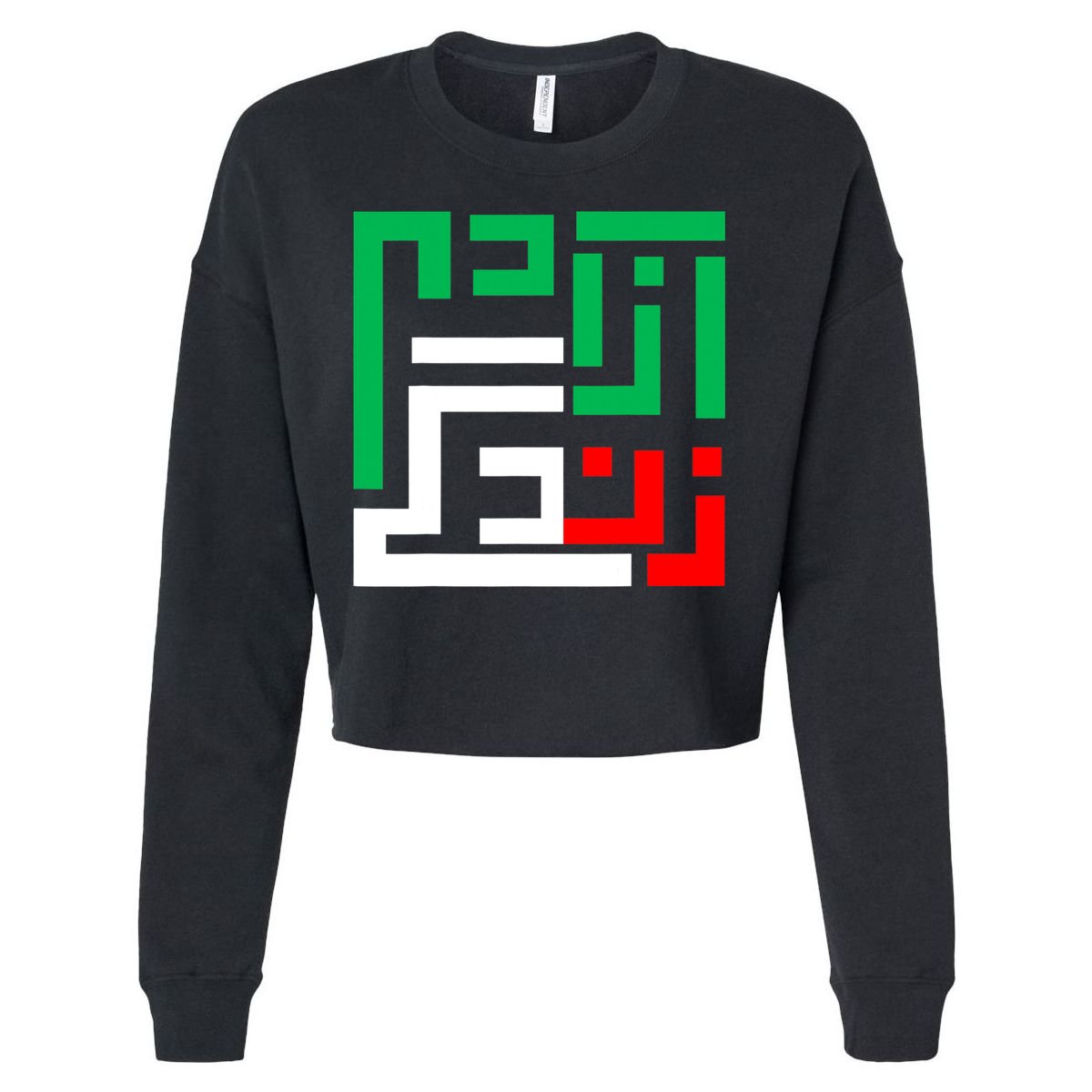 Woman Life Freedom Iran Zan Zendegi Azadi Persian Cropped Pullover Crew