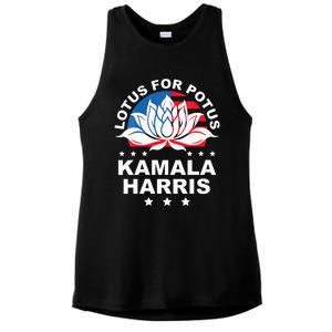 Wo Lotus For Potus Kamala Harris 2024 For President Elections Ladies PosiCharge Tri-Blend Wicking Tank