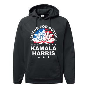 Wo Lotus For Potus Kamala Harris 2024 For President Elections Performance Fleece Hoodie