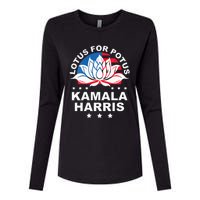 Wo Lotus For Potus Kamala Harris 2024 For President Elections Womens Cotton Relaxed Long Sleeve T-Shirt