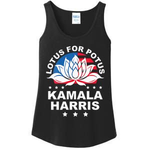 Wo Lotus For Potus Kamala Harris 2024 For President Elections Ladies Essential Tank