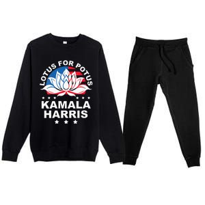 Wo Lotus For Potus Kamala Harris 2024 For President Elections Premium Crewneck Sweatsuit Set