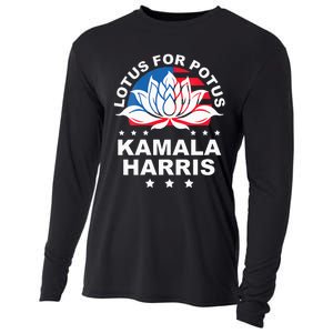 Wo Lotus For Potus Kamala Harris 2024 For President Elections Cooling Performance Long Sleeve Crew