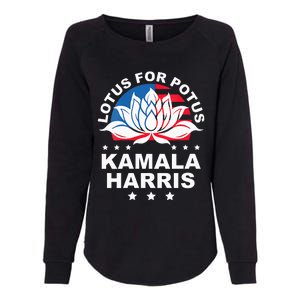 Wo Lotus For Potus Kamala Harris 2024 For President Elections Womens California Wash Sweatshirt