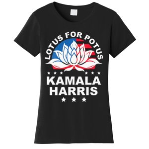 Wo Lotus For Potus Kamala Harris 2024 For President Elections Women's T-Shirt