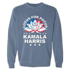 Wo Lotus For Potus Kamala Harris 2024 For President Elections Garment-Dyed Sweatshirt