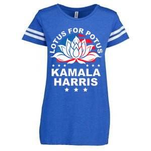 Wo Lotus For Potus Kamala Harris 2024 For President Elections Enza Ladies Jersey Football T-Shirt