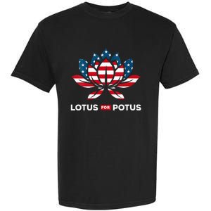 Wo Lotus For Potus Kamala Harris 2024 Garment-Dyed Heavyweight T-Shirt