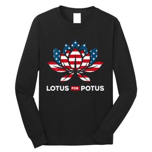 Wo Lotus For Potus Kamala Harris 2024 Long Sleeve Shirt