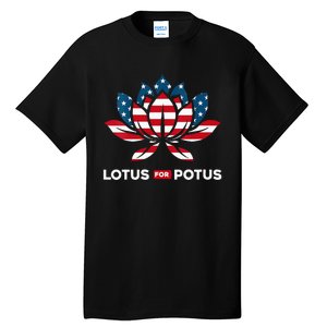 Wo Lotus For Potus Kamala Harris 2024 Tall T-Shirt