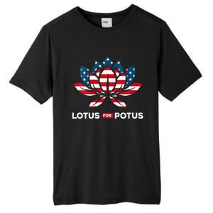 Wo Lotus For Potus Kamala Harris 2024 Tall Fusion ChromaSoft Performance T-Shirt