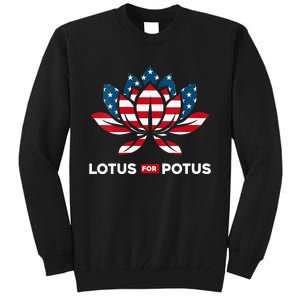 Wo Lotus For Potus Kamala Harris 2024 Tall Sweatshirt