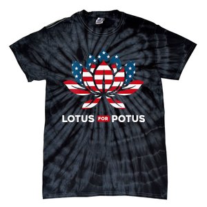 Wo Lotus For Potus Kamala Harris 2024 Tie-Dye T-Shirt