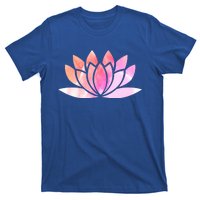 Watercolor Lotus Flower Gift Yoga Floral T-Shirt