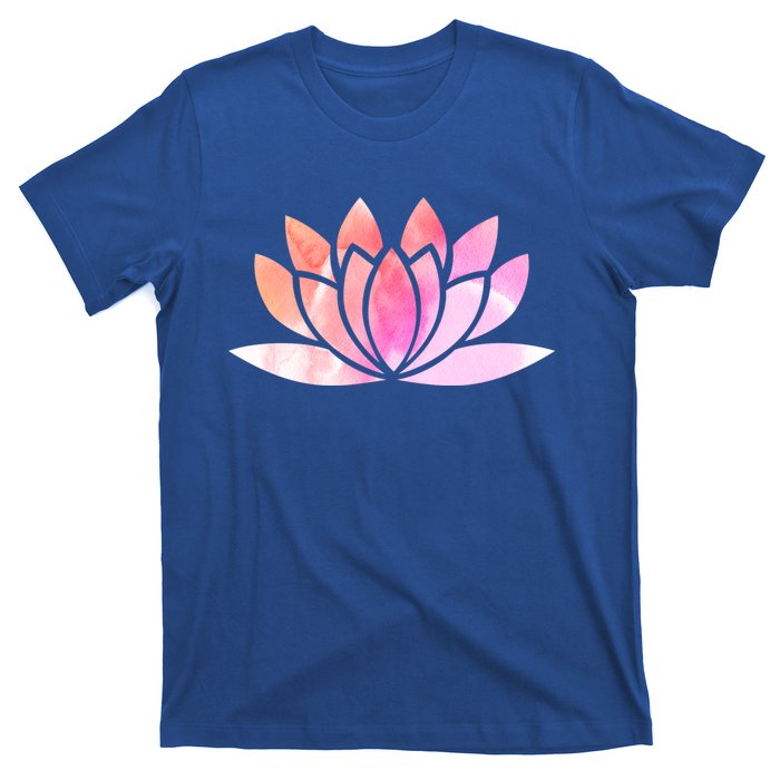 Watercolor Lotus Flower Gift Yoga Floral T-Shirt