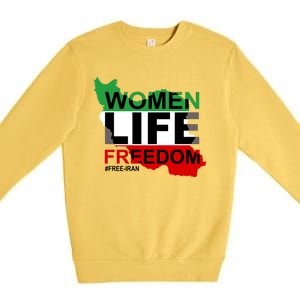 Women Life Freedom Free Iran Premium Crewneck Sweatshirt