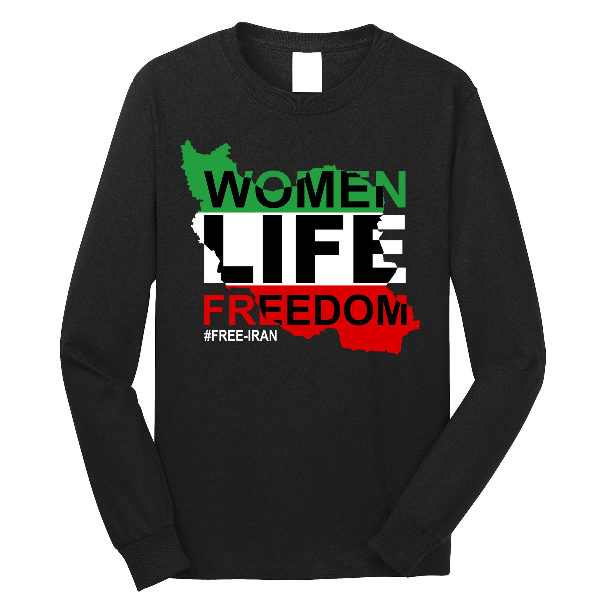 Women Life Freedom Free Iran Long Sleeve Shirt