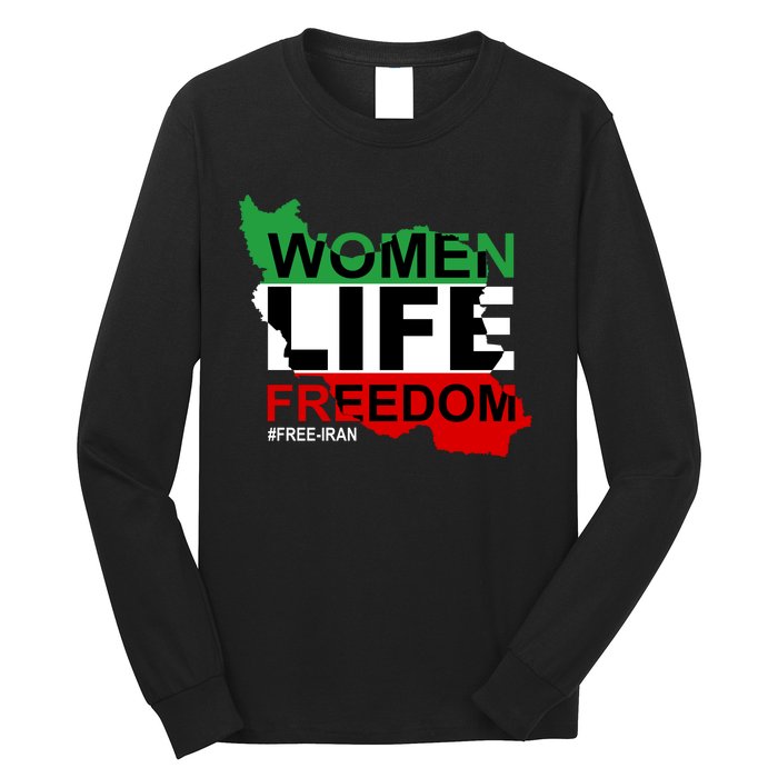 Women Life Freedom Free Iran Long Sleeve Shirt