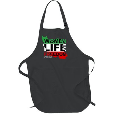 Women Life Freedom Free Iran Full-Length Apron With Pockets