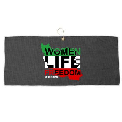 Women Life Freedom Free Iran Large Microfiber Waffle Golf Towel