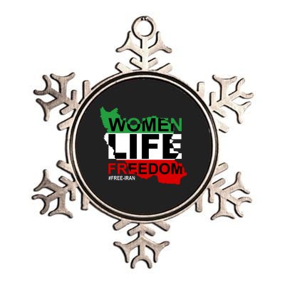 Women Life Freedom Free Iran Metallic Star Ornament