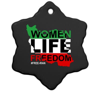 Women Life Freedom Free Iran Ceramic Star Ornament