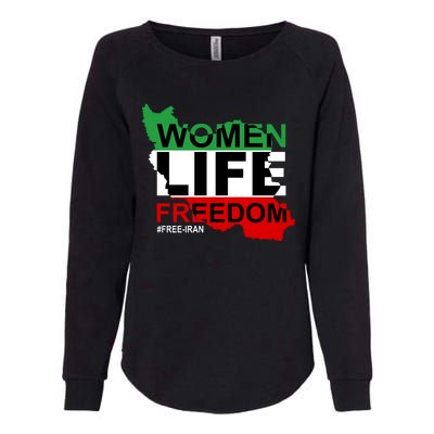 Women Life Freedom Free Iran Womens California Wash Sweatshirt