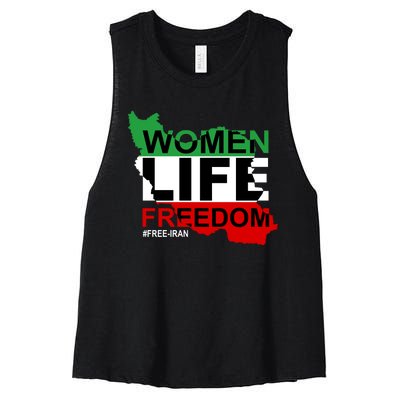 Women Life Freedom Free Iran Women's Racerback Cropped Tank