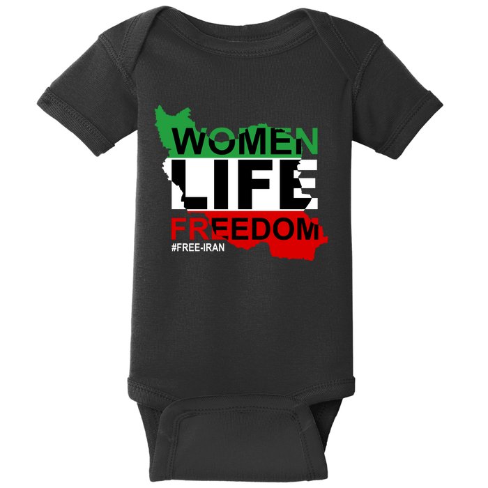 Women Life Freedom Free Iran Baby Bodysuit