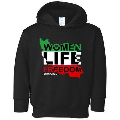 Women Life Freedom Free Iran Toddler Hoodie