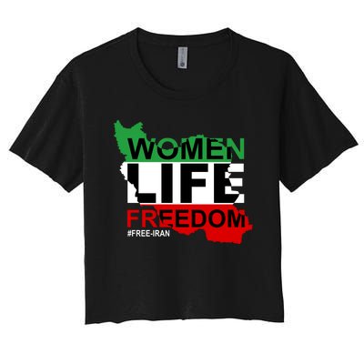 Women Life Freedom Free Iran Women's Crop Top Tee