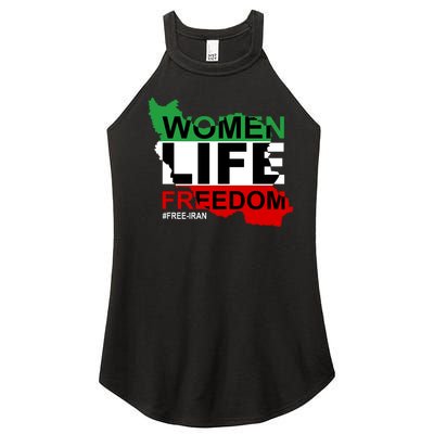 Women Life Freedom Free Iran Women's Perfect Tri Rocker Tank