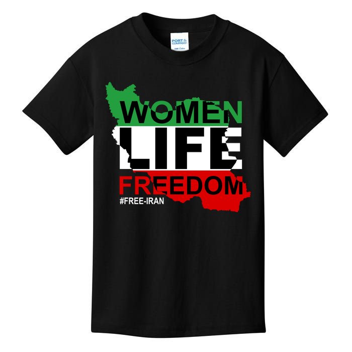 Women Life Freedom Free Iran Kids T-Shirt