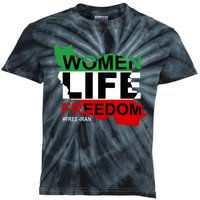 Women Life Freedom Free Iran Kids Tie-Dye T-Shirt