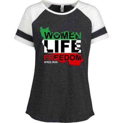 Women Life Freedom Free Iran Enza Ladies Jersey Colorblock Tee