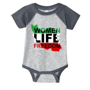 Women Life Freedom Free Iran Infant Baby Jersey Bodysuit